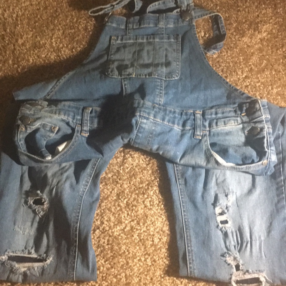 Ripped Jean Overall
